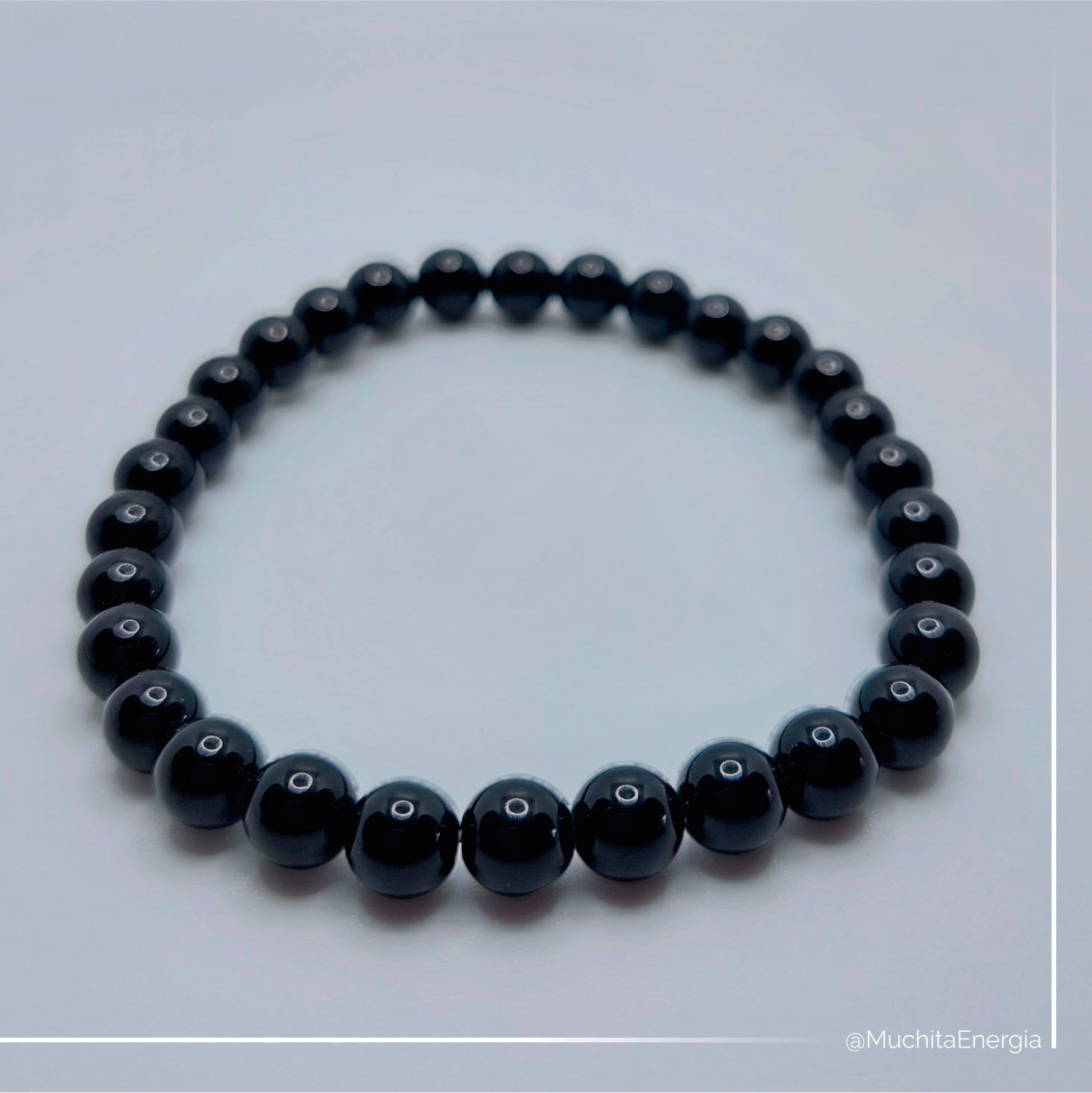 Pulsera de Turmalina Negra 4 mm | Protección y Anclaje